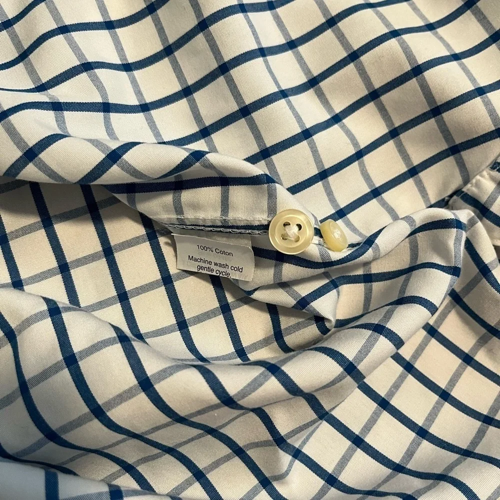 Jcrew Thompsons 2-ply cotton blue and white checked shirt